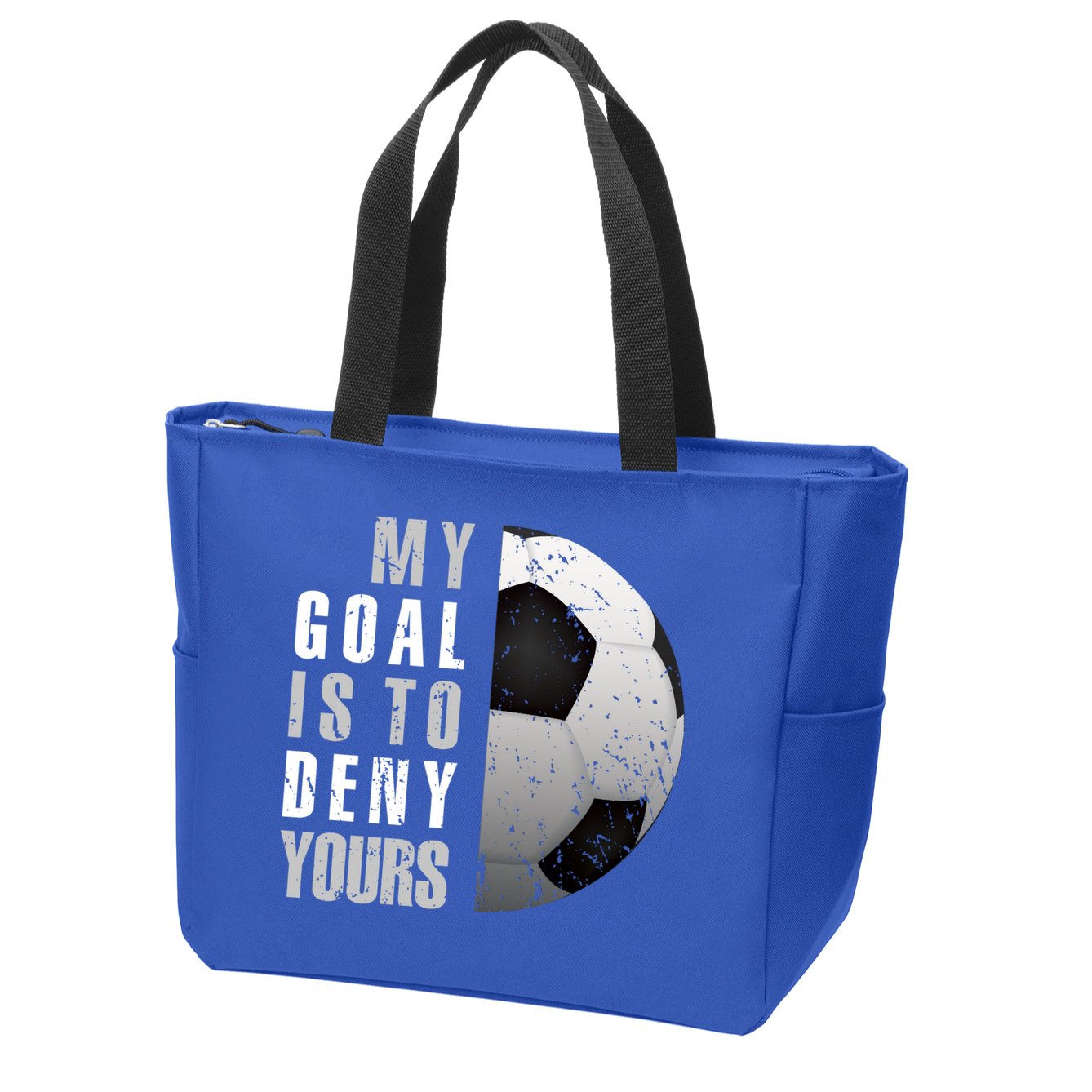 My Goal Is To Deny Yours Soccer Goalie Gift Christmas Gift Zip Tote Bag