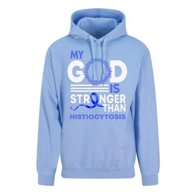 My God Is Stronger Than Histiocytosis Awareness Ribbon Unisex Surf Hoodie