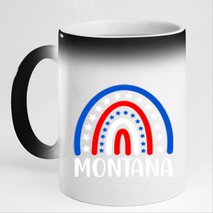 Montana Gift I Love Montana Usa Gift 11oz Black Color Changing Mug