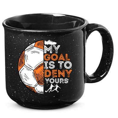 My Goal Is To Deny Yours Gift Soccer Lover Defender Goalie Gift 15oz Campfire Ceramic Mug