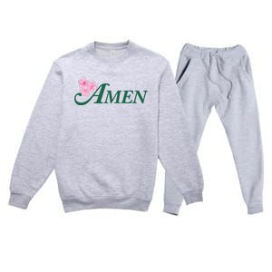 Masters Golf Inspired Tournament Premium Crewneck Sweatsuit Set