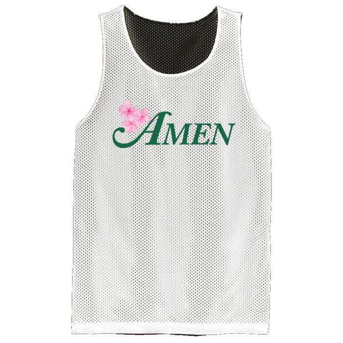 Masters Golf Inspired Tournament Mesh Reversible Basketball Jersey Tank