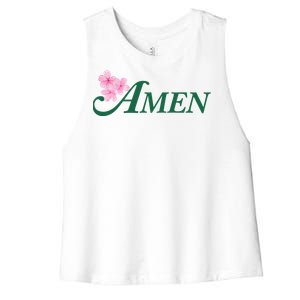 Masters Golf Inspired Tournament Women's Racerback Cropped Tank