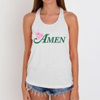 Masters Golf Inspired Tournament Women's Knotted Racerback Tank