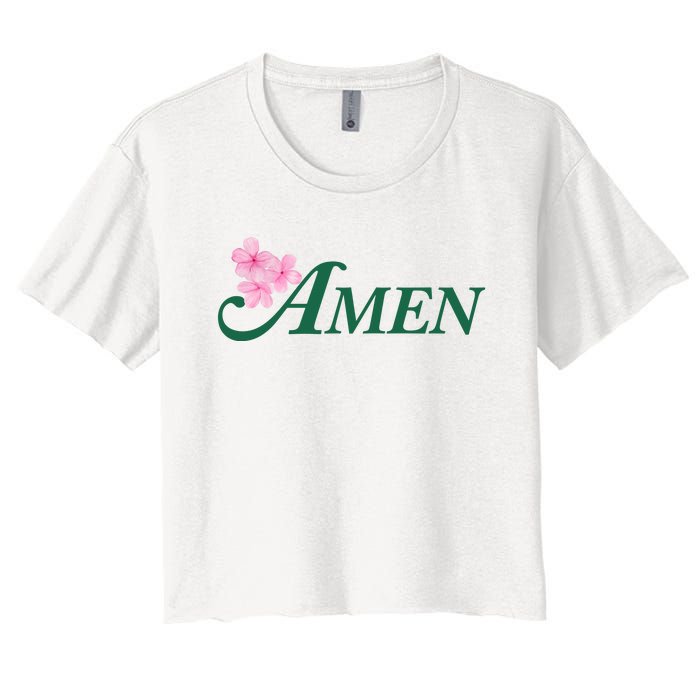 Masters Golf Inspired Tournament Women's Crop Top Tee