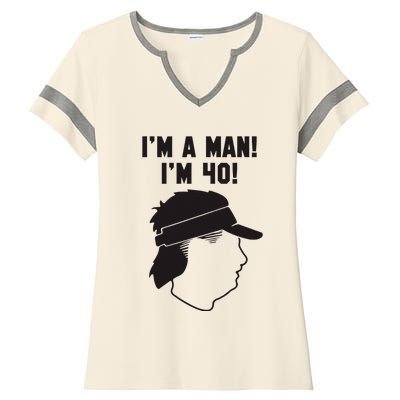 Mike Gundy IM A Man! IM 40! Ladies Halftime Notch Neck Tee