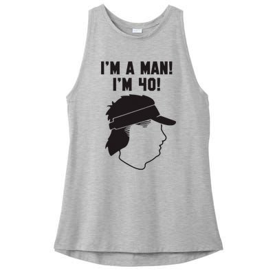 Mike Gundy IM A Man! IM 40! Ladies PosiCharge Tri-Blend Wicking Tank