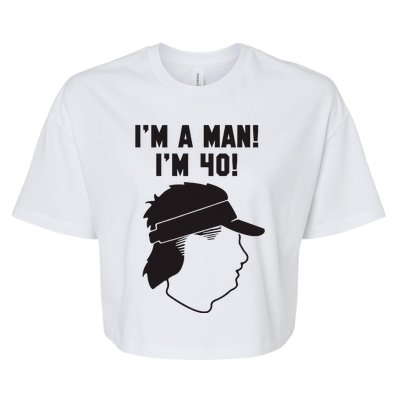 Mike Gundy IM A Man! IM 40! Bella+Canvas Jersey Crop Tee