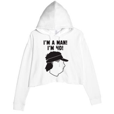 Mike Gundy IM A Man! IM 40! Crop Fleece Hoodie