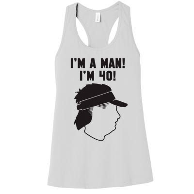 Mike Gundy IM A Man! IM 40! Women's Racerback Tank