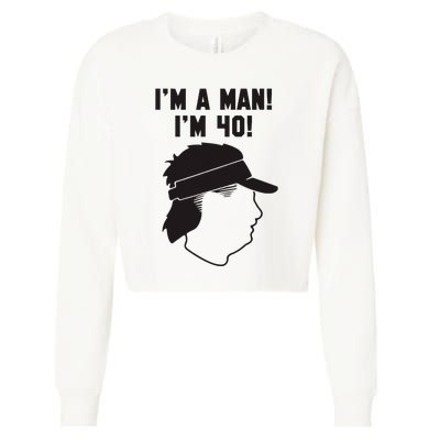 Mike Gundy IM A Man! IM 40! Cropped Pullover Crew