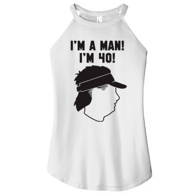 Mike Gundy IM A Man! IM 40! Women's Perfect Tri Rocker Tank