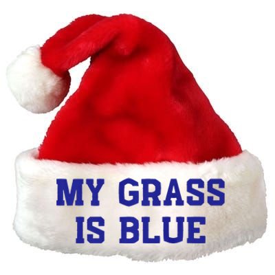 My Grass Is Blue Premium Christmas Santa Hat