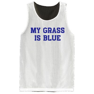 My Grass Is Blue Mesh Reversible Basketball Jersey Tank