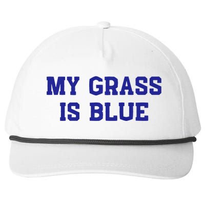 My Grass Is Blue Snapback Five-Panel Rope Hat