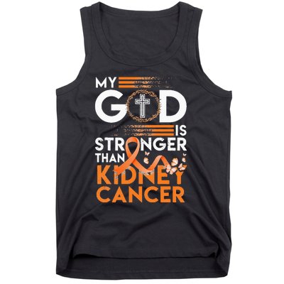 My God Is Stronger Than Kidney Cancer Awareness Tank Top