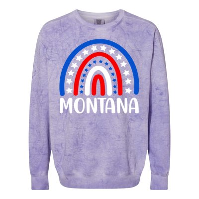 Montana Gift I Love Montana Usa Funny Gift Colorblast Crewneck Sweatshirt