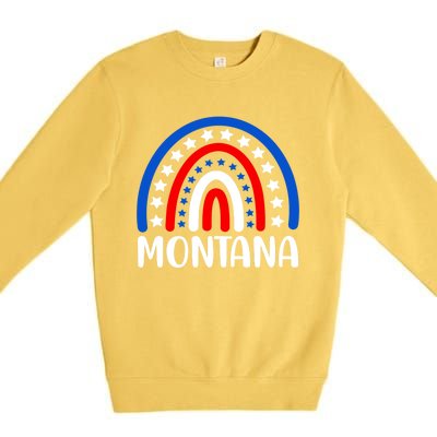 Montana Gift I Love Montana Usa Funny Gift Premium Crewneck Sweatshirt