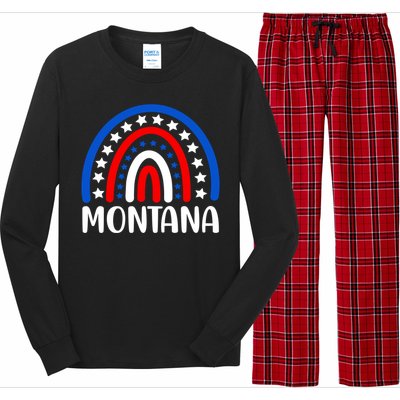 Montana Gift I Love Montana Usa Funny Gift Long Sleeve Pajama Set