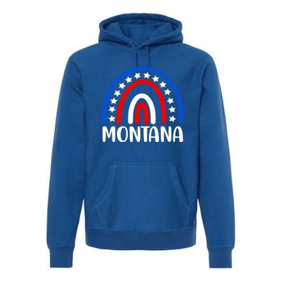 Montana Gift I Love Montana Usa Funny Gift Premium Hoodie