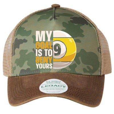 My Goal Is To Deny Yours Pool Billiard Snooker Great Gift Legacy Tie Dye Trucker Hat