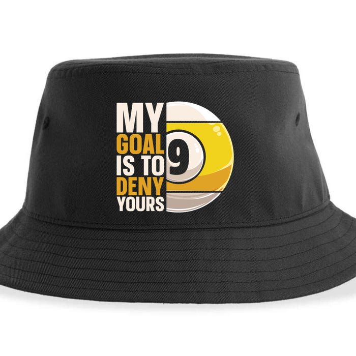 My Goal Is To Deny Yours Pool Billiard Snooker Great Gift Sustainable Bucket Hat