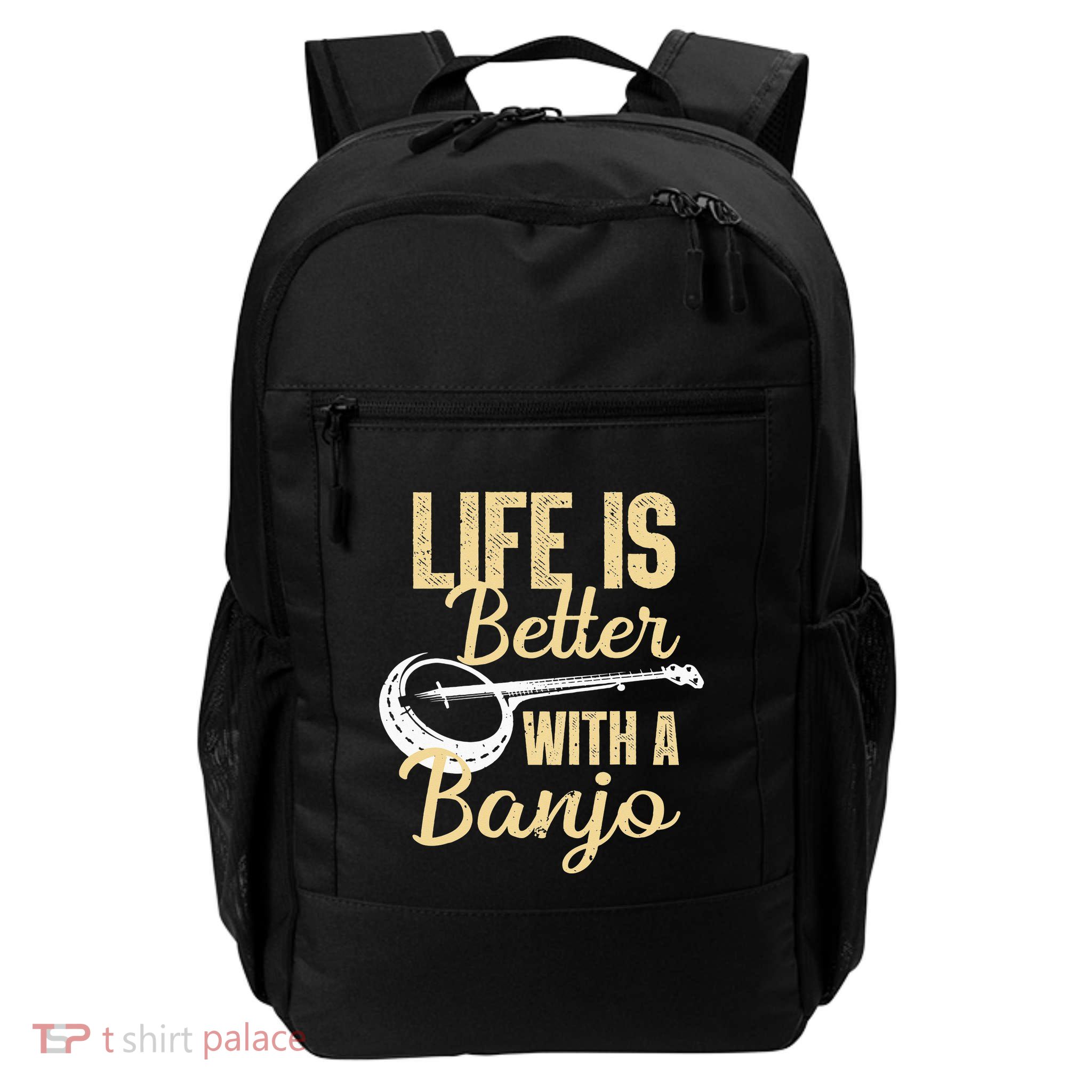My Grass is Blue Retro Rocky Mountain Banjo Bluegrass Backpack