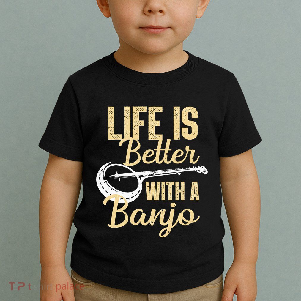 My Grass is Blue Retro Rocky Mountain Banjo Bluegrass Toddler T-Shirt