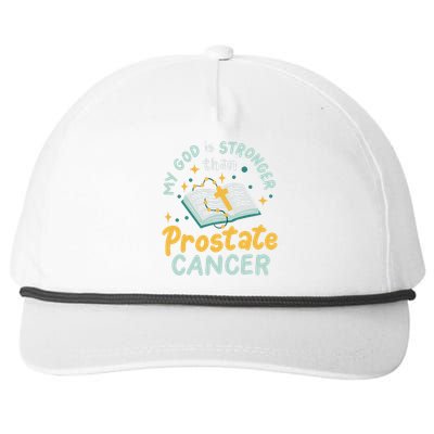 My God Is Stronger Than Prostate Cancer Snapback Five-Panel Rope Hat