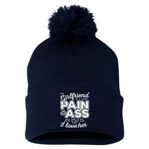 My Girlfriend Is A Huge Pain Valentines Day Boyfriend Pom Pom 12in Knit Beanie