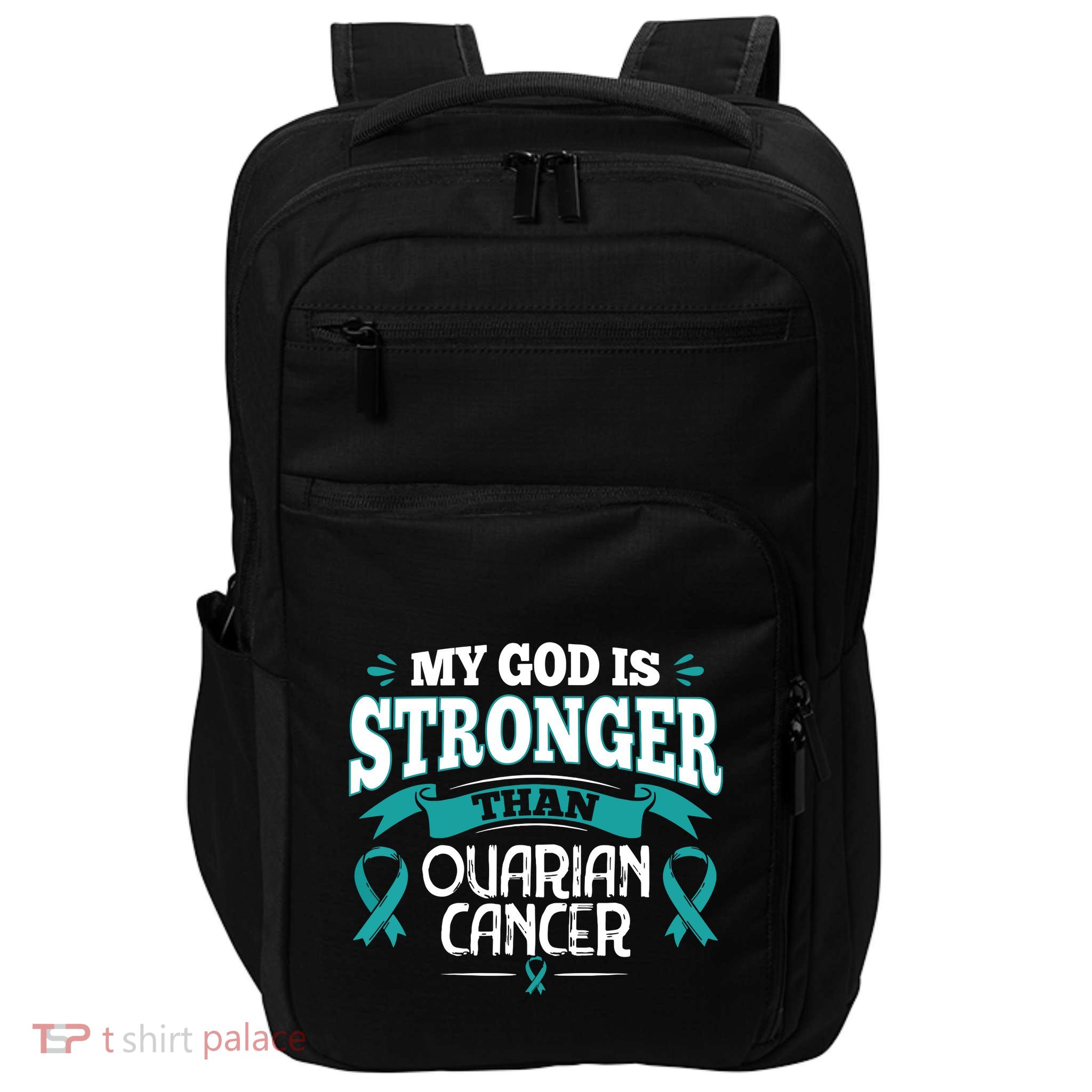 My God Is Stronger Than Ouarian Cancer Impact Tech Backpack