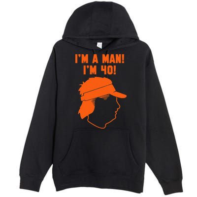 Mike Gundy IM A Man! IM 40! Premium Pullover Hoodie