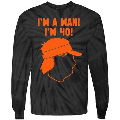 Mike Gundy IM A Man! IM 40! Tie-Dye Long Sleeve Shirt