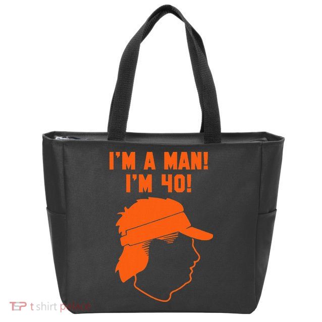 Mike Gundy IM A Man! IM 40! Zip Tote Bag