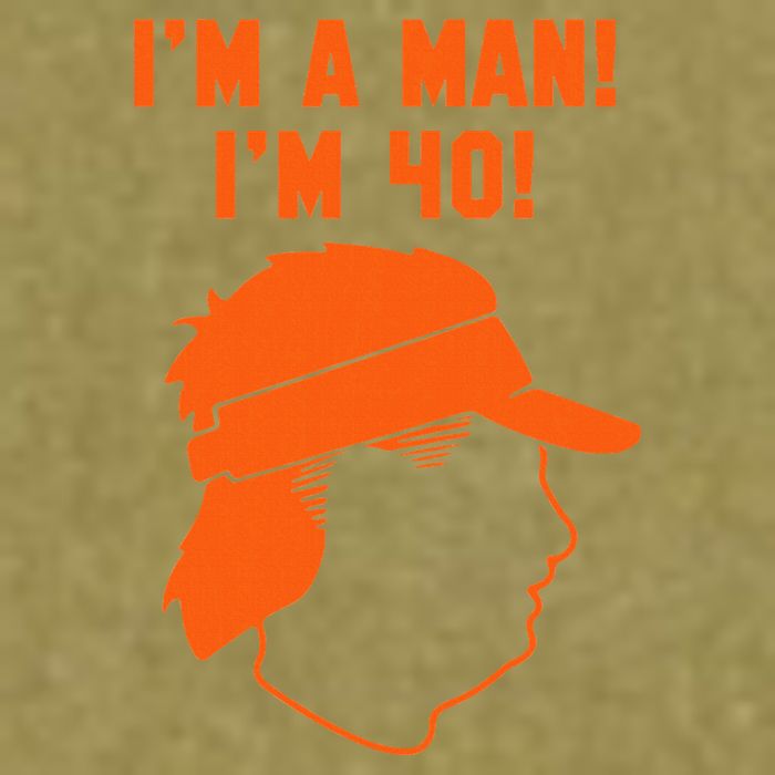 Mike Gundy IM A Man! IM 40! Garment-Dyed Women's Muscle Tee
