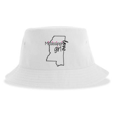 Mississippi Girl I Love Mississippi Home Sustainable Bucket Hat