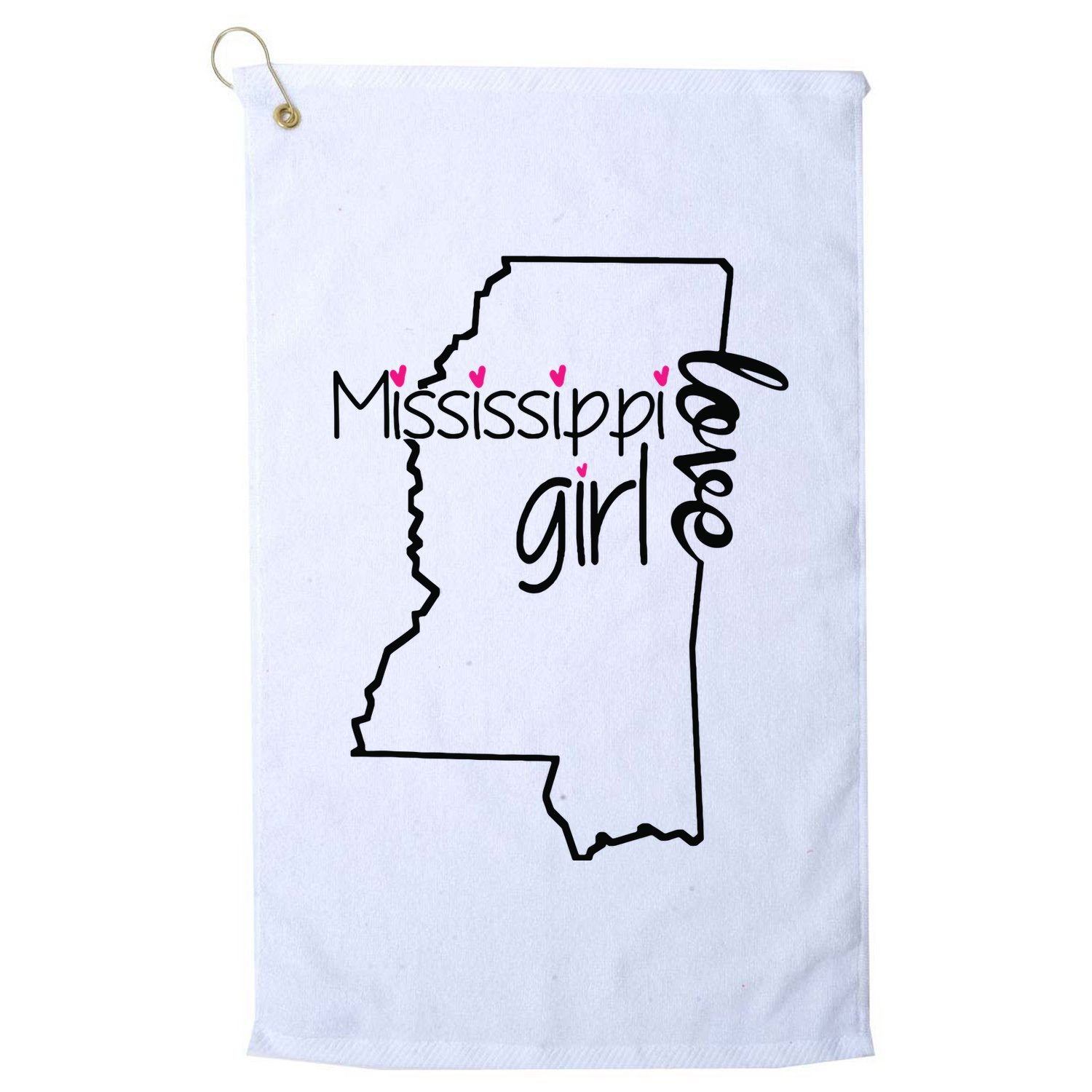 Mississippi Girl I Love Mississippi Home Golf Towel