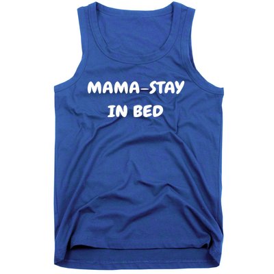 Mamafunny Gifttay In Bed Funny Mom And Yoga Lover Gift Tank Top