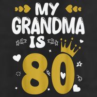 My Grandma Is 80 Toddler Grandma 80th Birthday Adult Drive Performance Visor