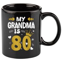 My Grandma Is 80 Toddler Grandma 80th Birthday 11oz C Handle Ceramic Mug
