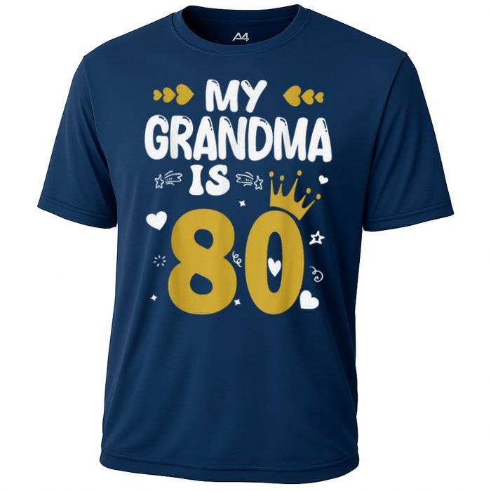 My Grandma Is 80 Toddler Grandma 80th Birthday Cooling Performance Crew T-Shirt