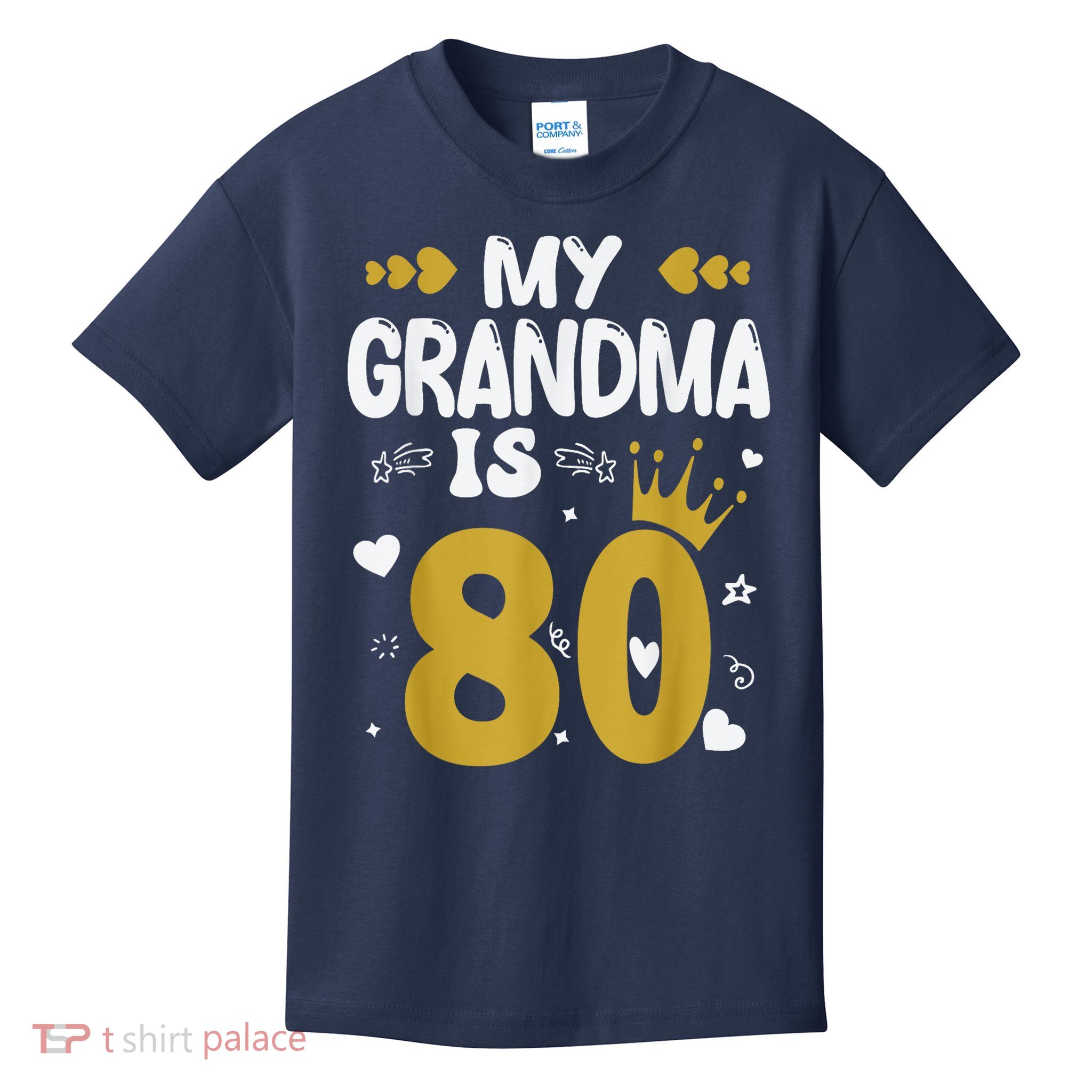 My Grandma Is 80 Toddler Grandma 80th Birthday Kids T-Shirt