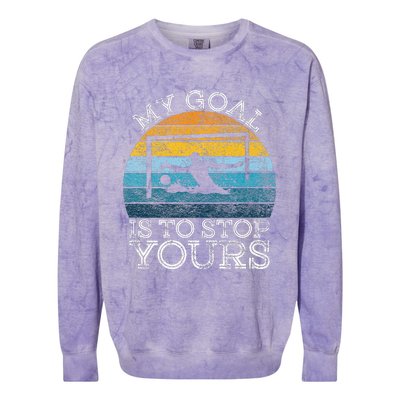 My Goal Is To Stop Yours Water Polo Goalie Goal Net Keeper Colorblast Crewneck Sweatshirt