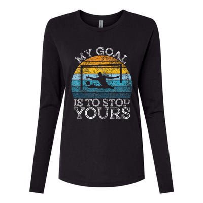 My Goal Is To Stop Yours Water Polo Goalie Goal Net Keeper Womens Cotton Relaxed Long Sleeve T-Shirt