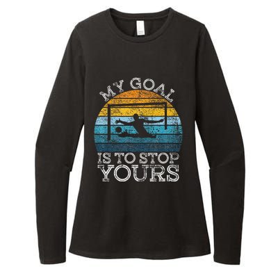 My Goal Is To Stop Yours Water Polo Goalie Goal Net Keeper Womens CVC Long Sleeve Shirt