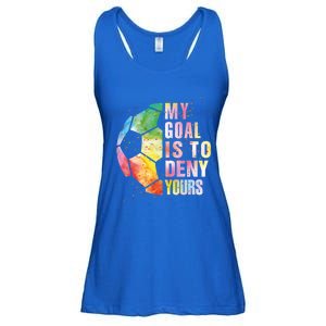 My Goal Is To Deny Yours Soccer Funny Goalie Funny Gift Ladies Essential Flowy Tank