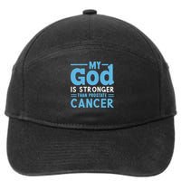 My God Is Stronger Than Prostate Cancer 7-Panel Snapback Hat