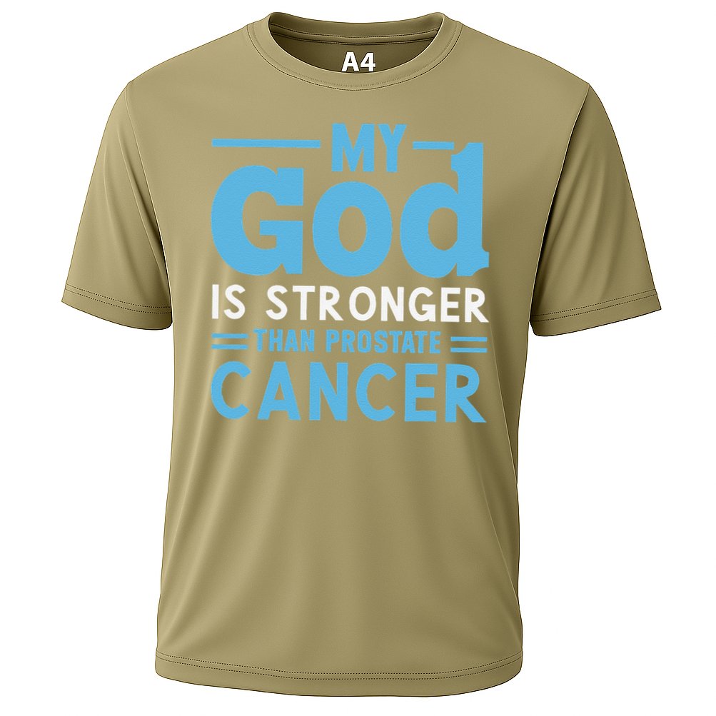 My God Is Stronger Than Prostate Cancer Cooling Performance Crew T-Shirt