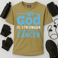 My God Is Stronger Than Prostate Cancer Cooling Performance Crew T-Shirt