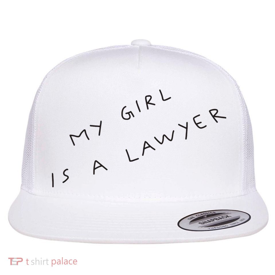 My Girl Is A Lawyer Tattoo For Girlfriends Flatbill Hat